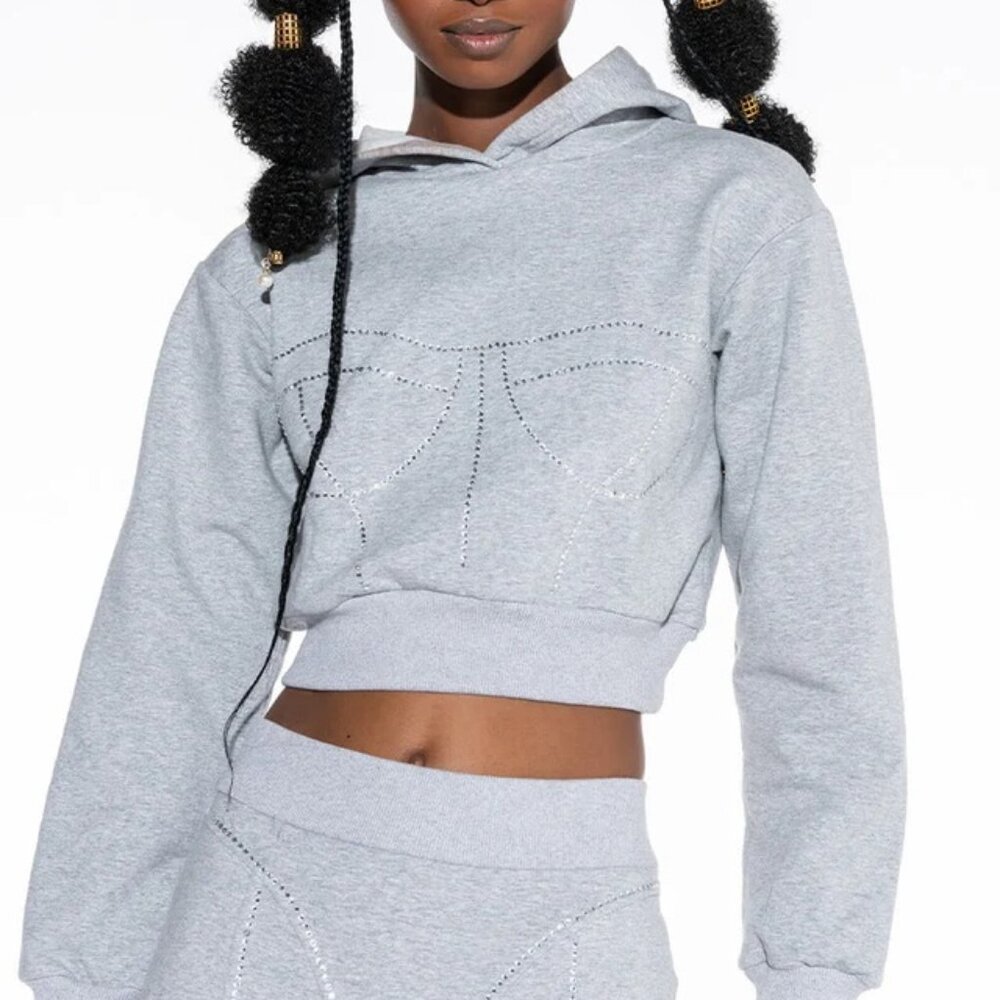 Akira BODYLINES RHINESTONE SWEATSHIRT